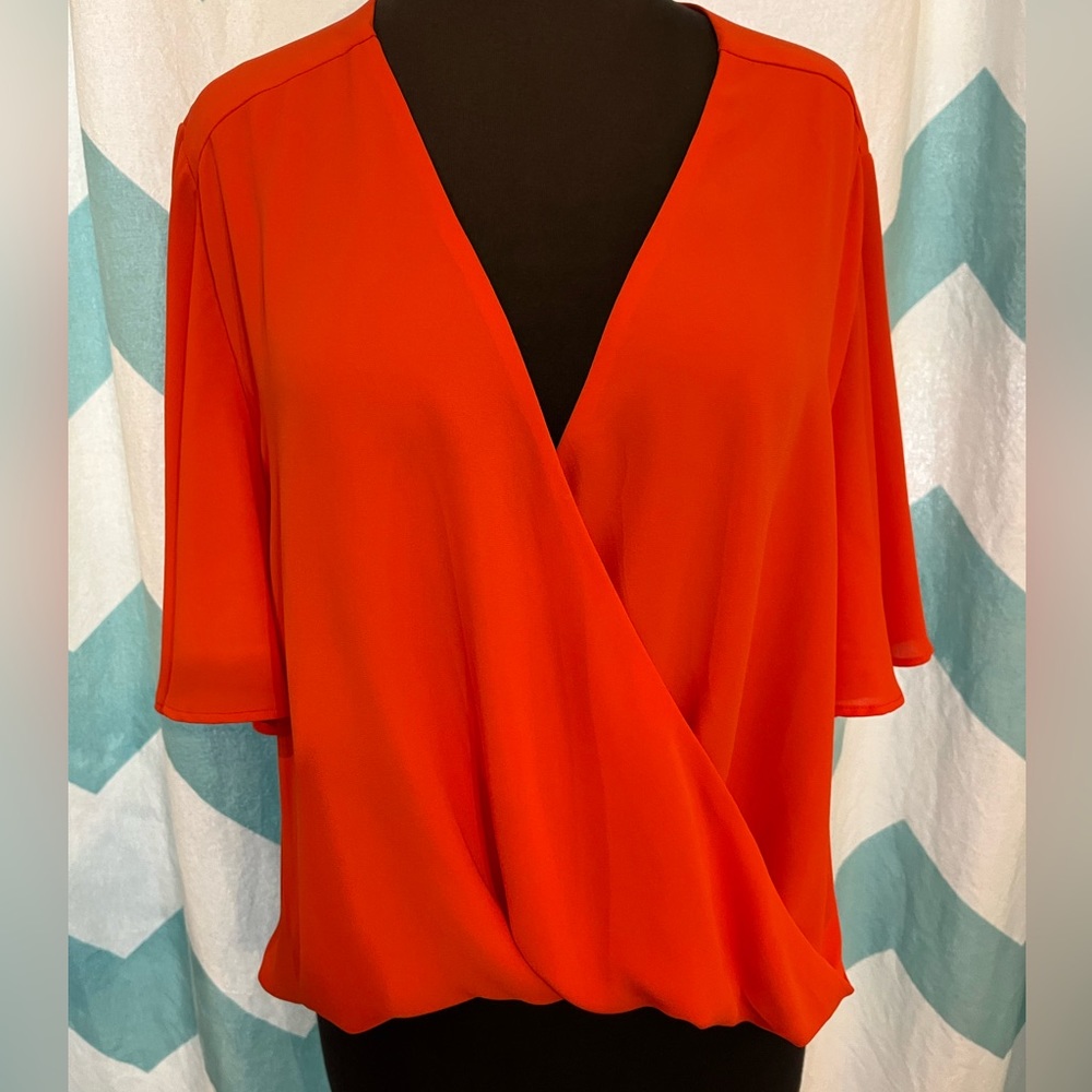 Coral blouse
